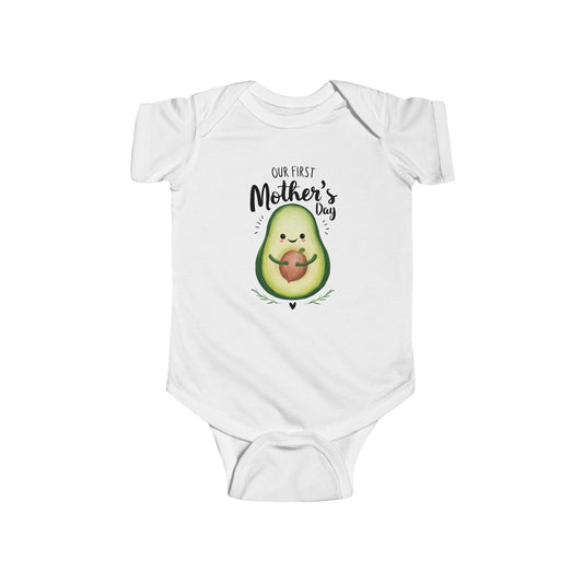 Body clothing baby: Celebrate 'Our First Mother's Day' with our charming printed bodysuits! Perfect for your little one. Infant