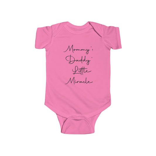 Mommy Daddy Little Miracle - Infant Fine Jersey Bodysuit